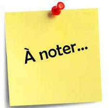 À noter...