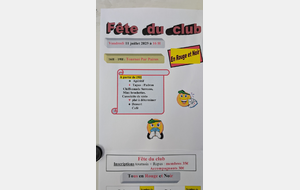 Fête du club en rouge et noir