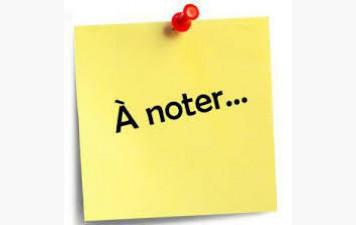 À noter...